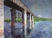 Gustave Caillebotte The Seine and the Railroad Bridge at Argenteuil USA oil painting artist